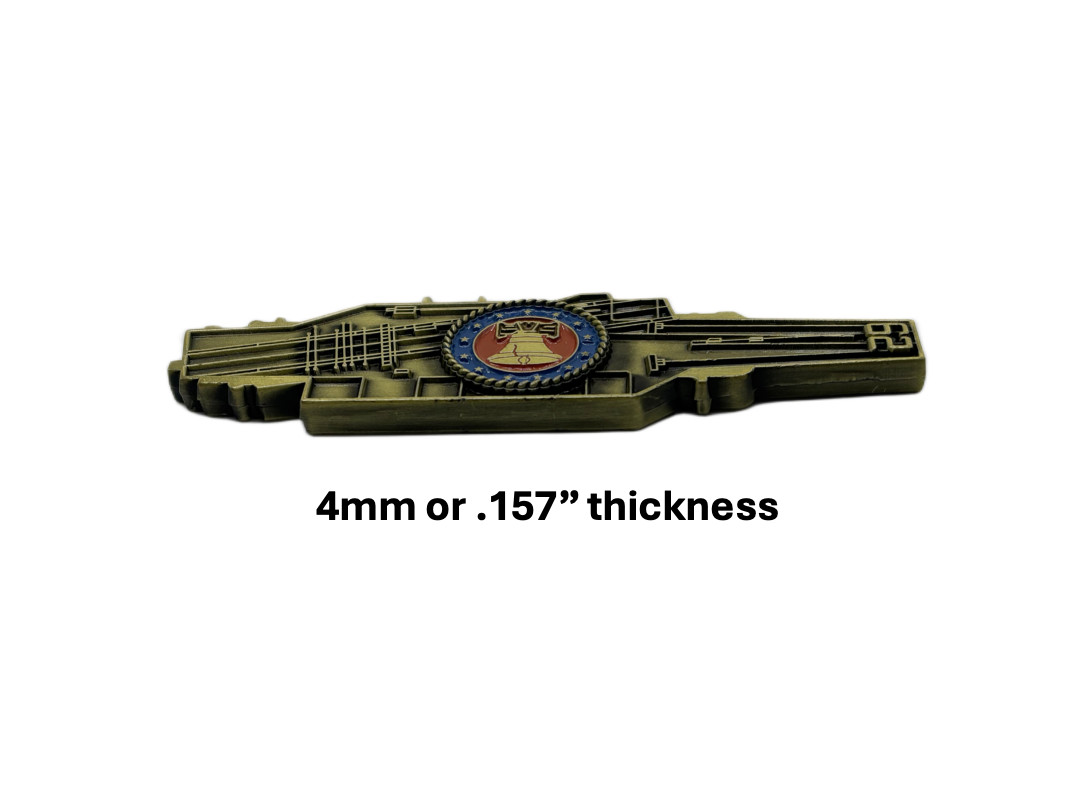 USS Independence (CV-62) Challenge Coin - US Navy Carrier Shape
