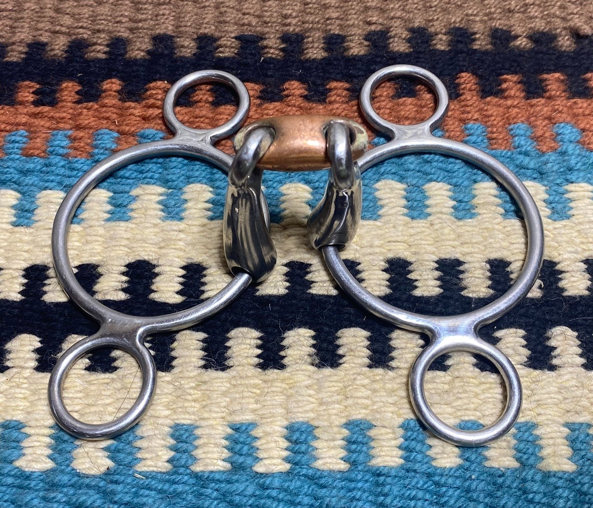 Horse Bit - Two Ring Copper Lozenge Gag Bit