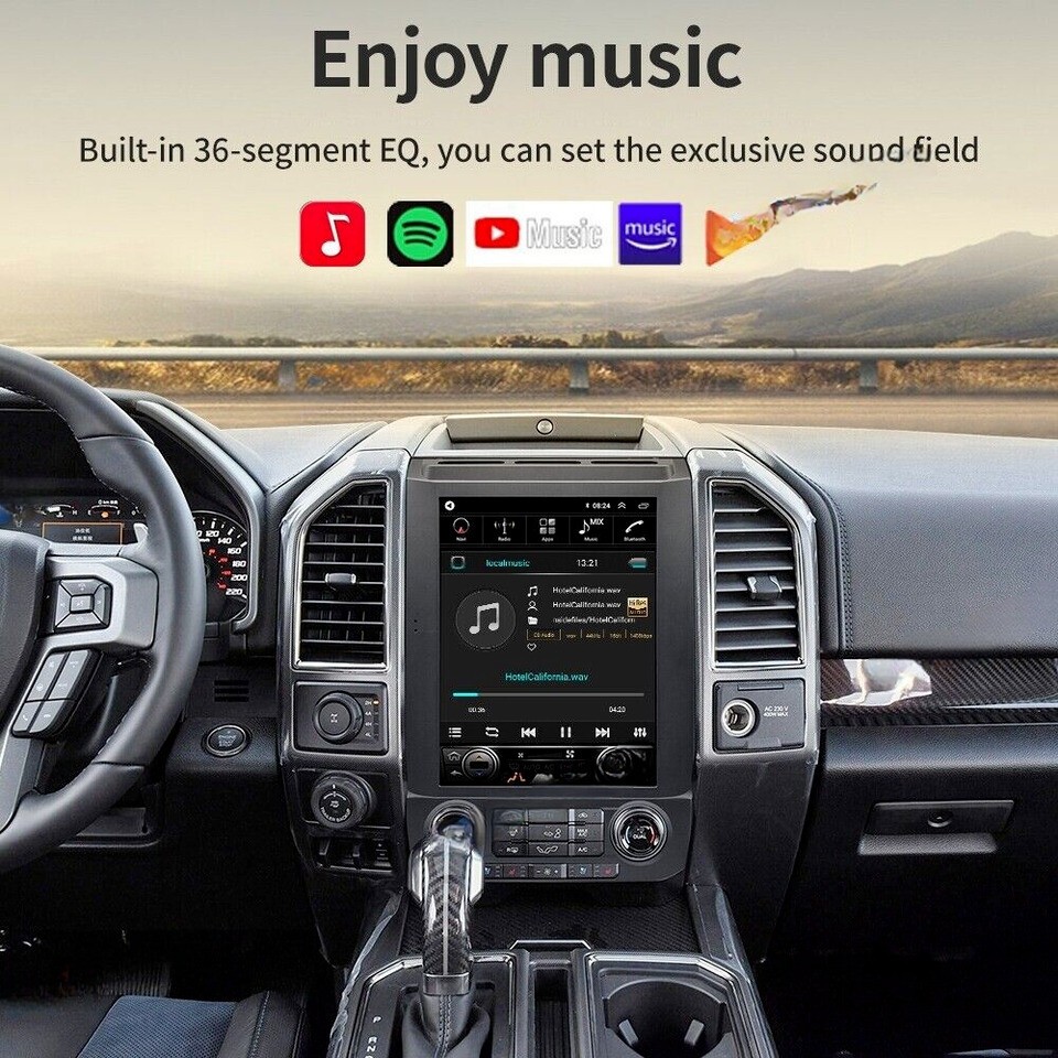 12.1" 4+64GB Car Stereo Radio Auto Android Carplay GPS For Ford F150 2016-2021