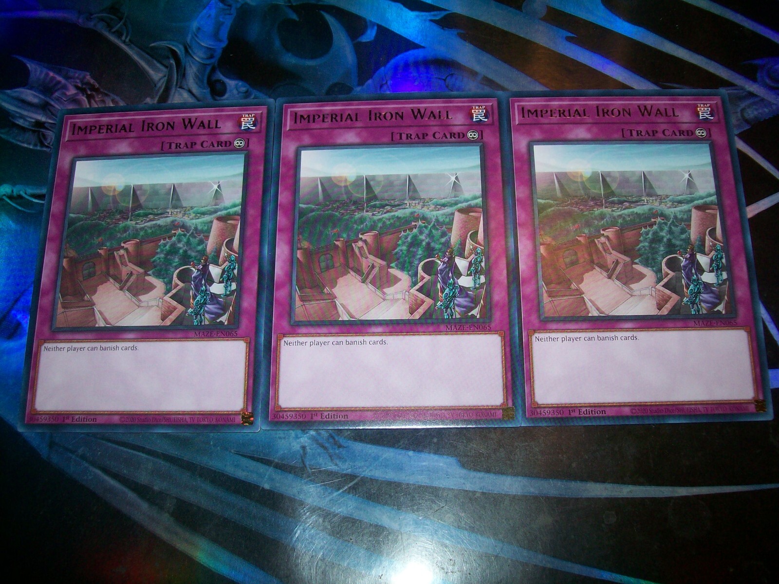 3x Imperial Iron Wall 1st Edition Rare MAZE-EN065 Yu-Gi-Oh!