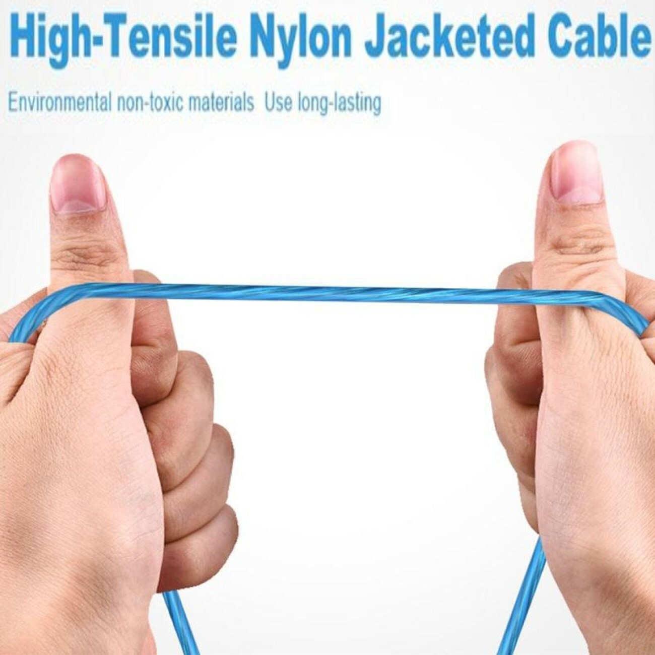 2 Pack 6ft LED Fast Charge Light Up Cable Cord for Samsung Apple iPhone Galaxy