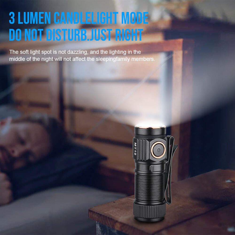 TrustFire 1000 Lumen Flashlight EDC Flashlight Rechargeable 5 Mode（MT10）