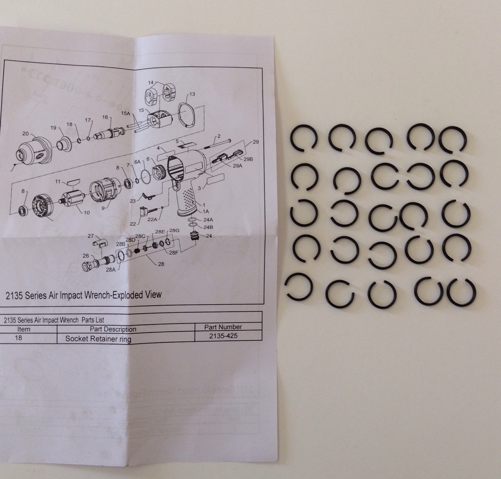 IR Socket Springs for 1/2" IR2135, IR2131 Impact Wrenches (5 packs/lot)