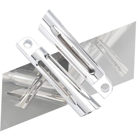 CNC Cut Male Mount Footpegs for Motorcycle Rear Footrest Pedals - Chrome
