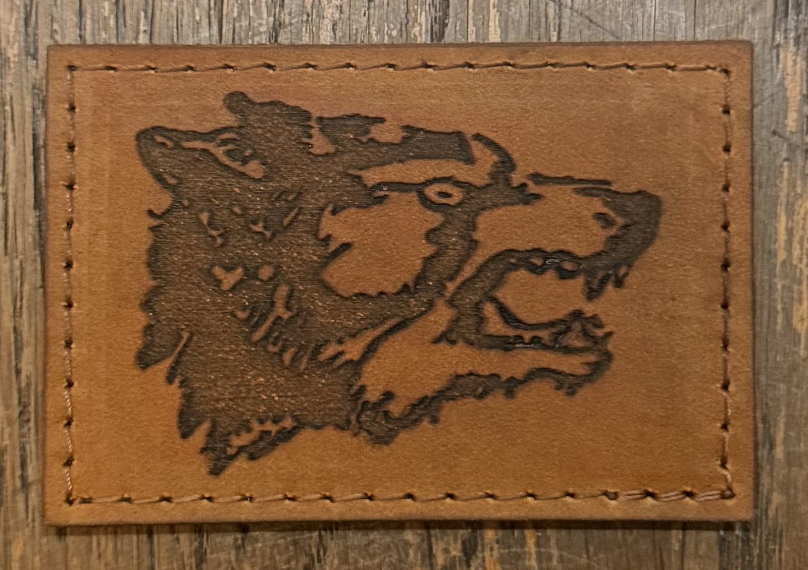 Forward Observations FOG x Bald Bros “Wolf 40” Leather Patch