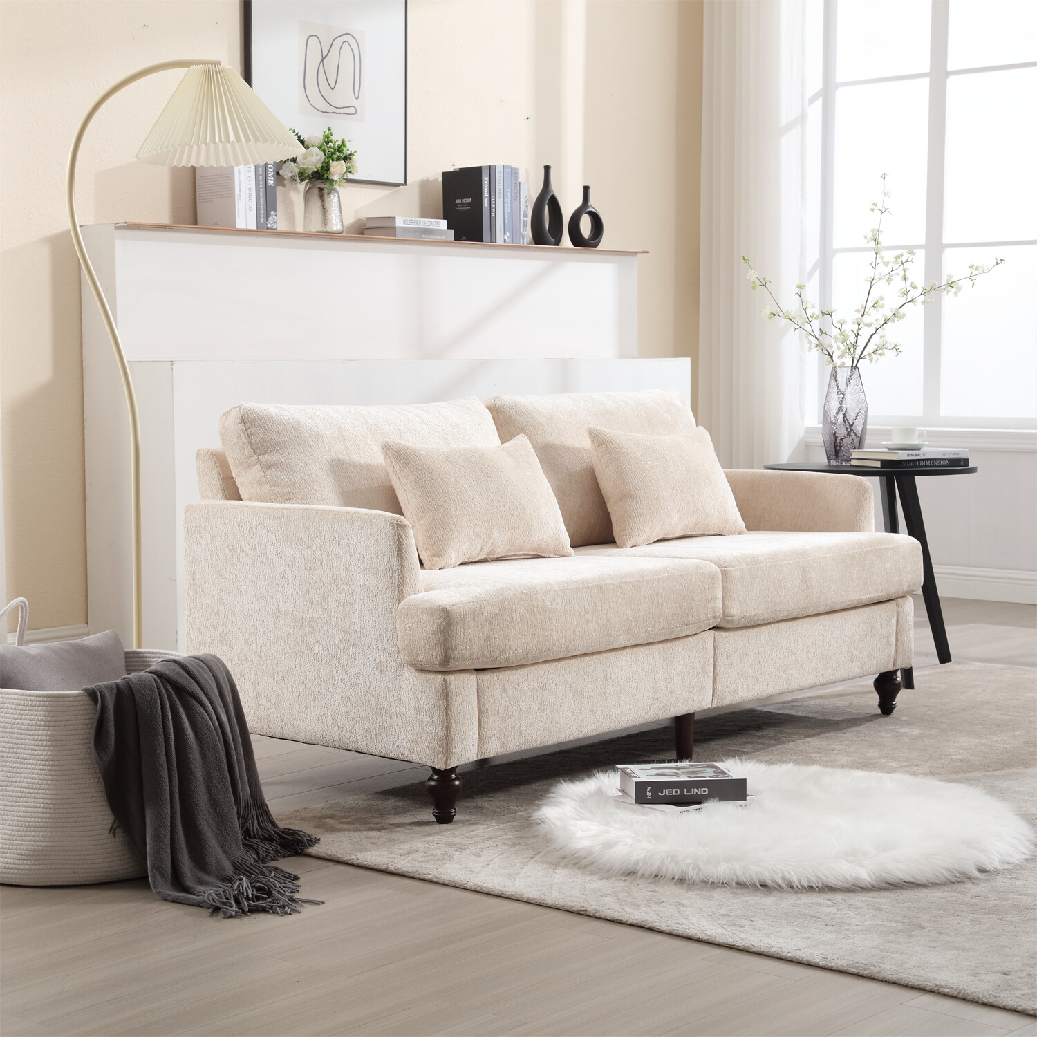 Modern Loveseat Sofa Couch 2-Seater Upholstered Sofa Couch Living Room Sofa