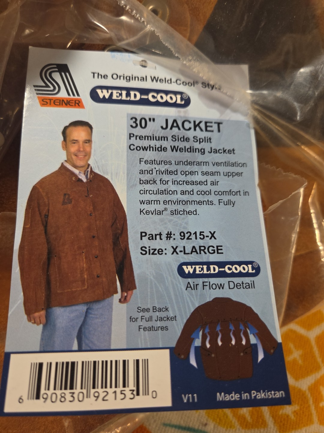 New Steiner Weld Cool Welding Jacket 30" X Large