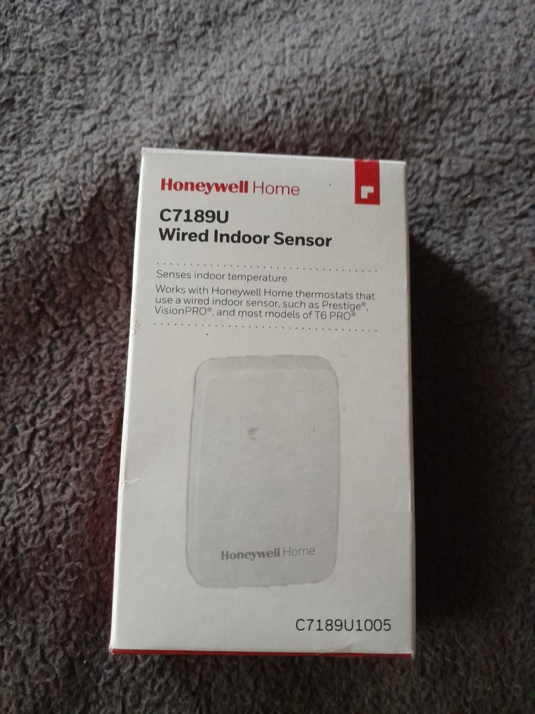 Honeywell Home C7189U Wired Indoor Sensor 10K Ohm White C7189U1005