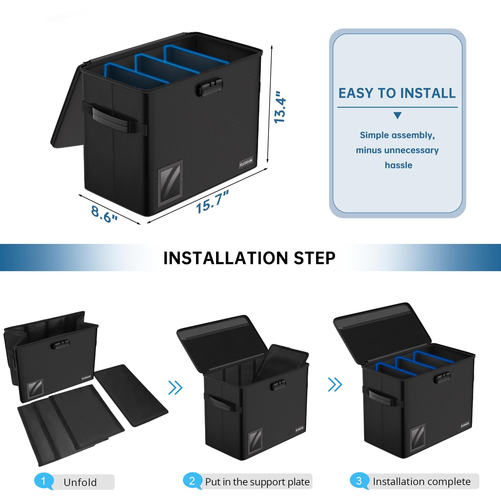 Graded Comic Book Storage for 30 Comics, Fireproof & Water-Resistant & Moistu...