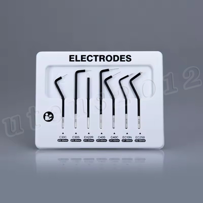 7-Piece Dental Electrodes Set with Reusable Tips (Black)
