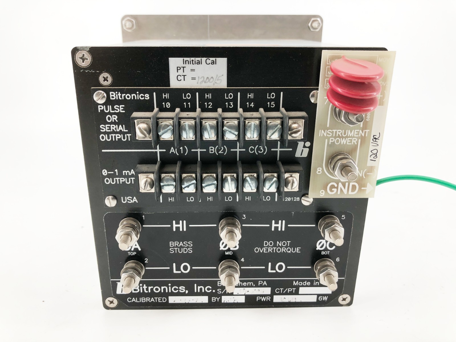 Bitronics ATADC2 Triple Demand Meter II Ratio 1200:5 120VAC