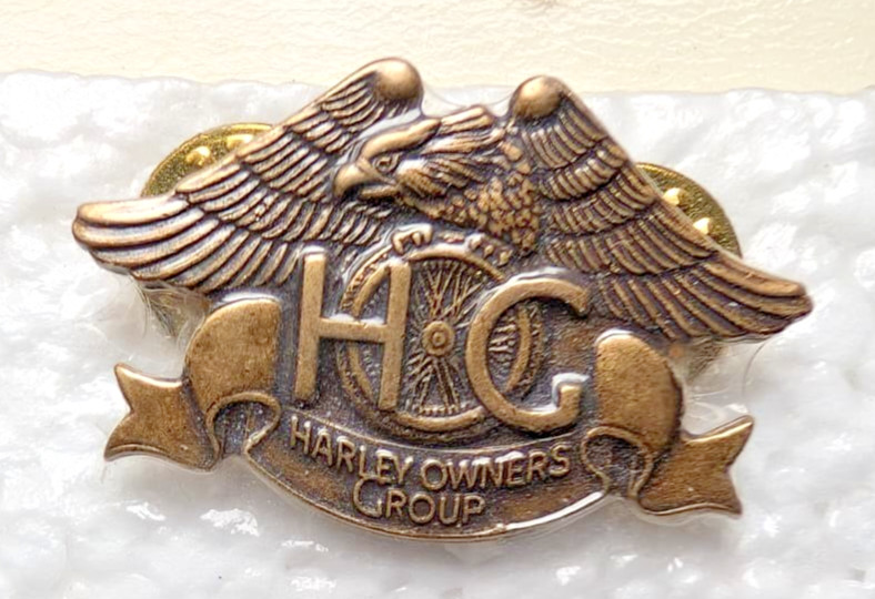 New Bronze-look Harley Davidson Owner's Group H.O.G w/ Eagle PIn