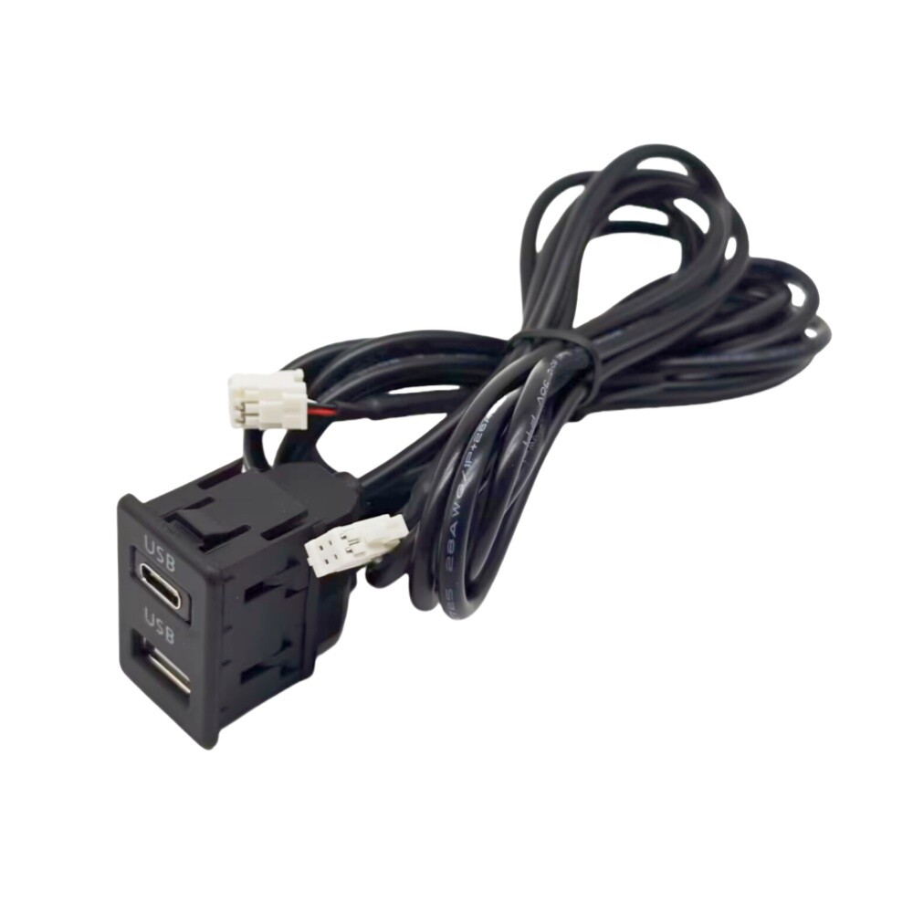 Dash Flush Mount 1.45M Panel Dual USB Extension Cable Adapter Car Accessories
