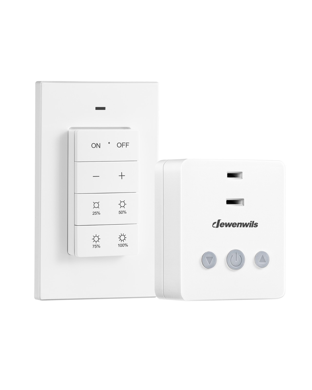DEWENWILS Wireless Dimmer Plug Remote Control 100FT Range for Dimmable LED Lamps