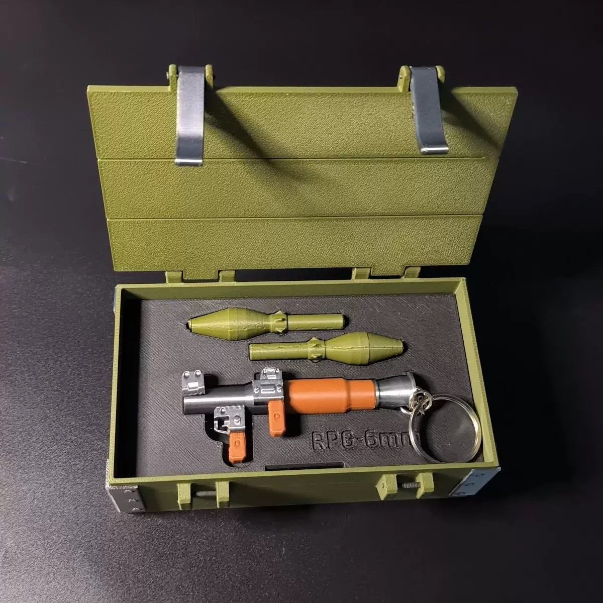 RPG-7 Keychain 3D Printed Launchable Grenade Launcher w/ Storage BoxMilitaryGift