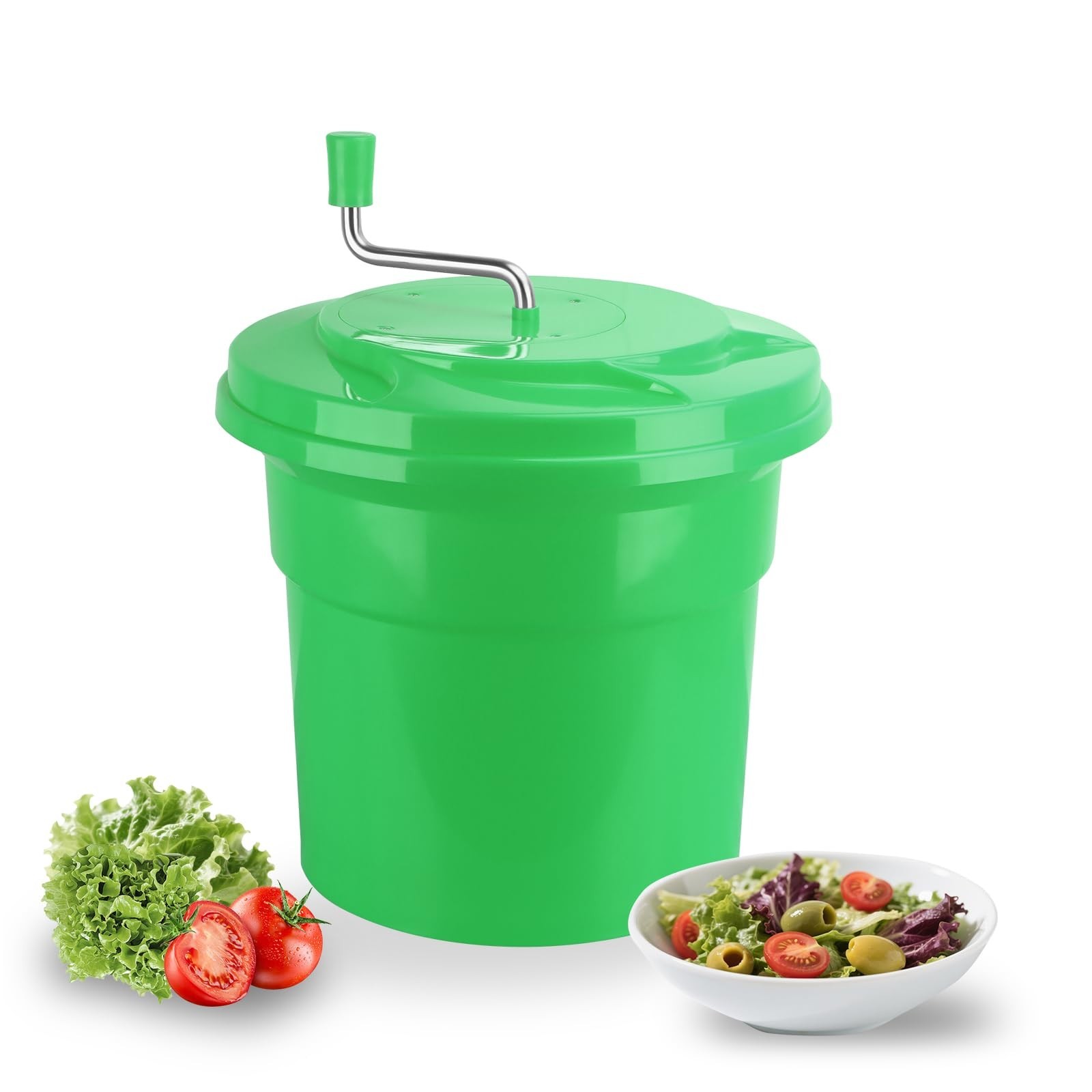 2.5 Gallon Salad Spinner,Large Capacity Vegetable Friuts Salad Dryer,Commerci...