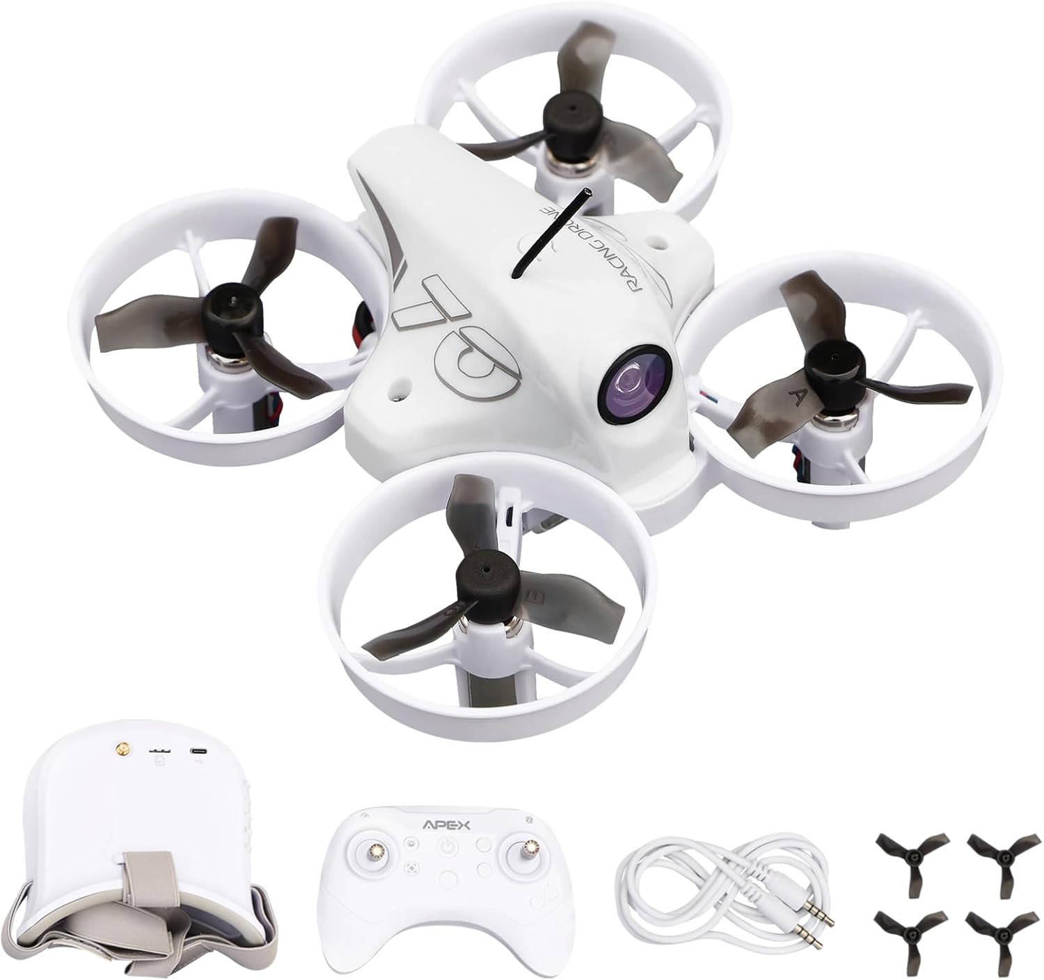 Mini FPV Drone Kit for Beginners, First-Person View Drone with FPV Goggles Suita