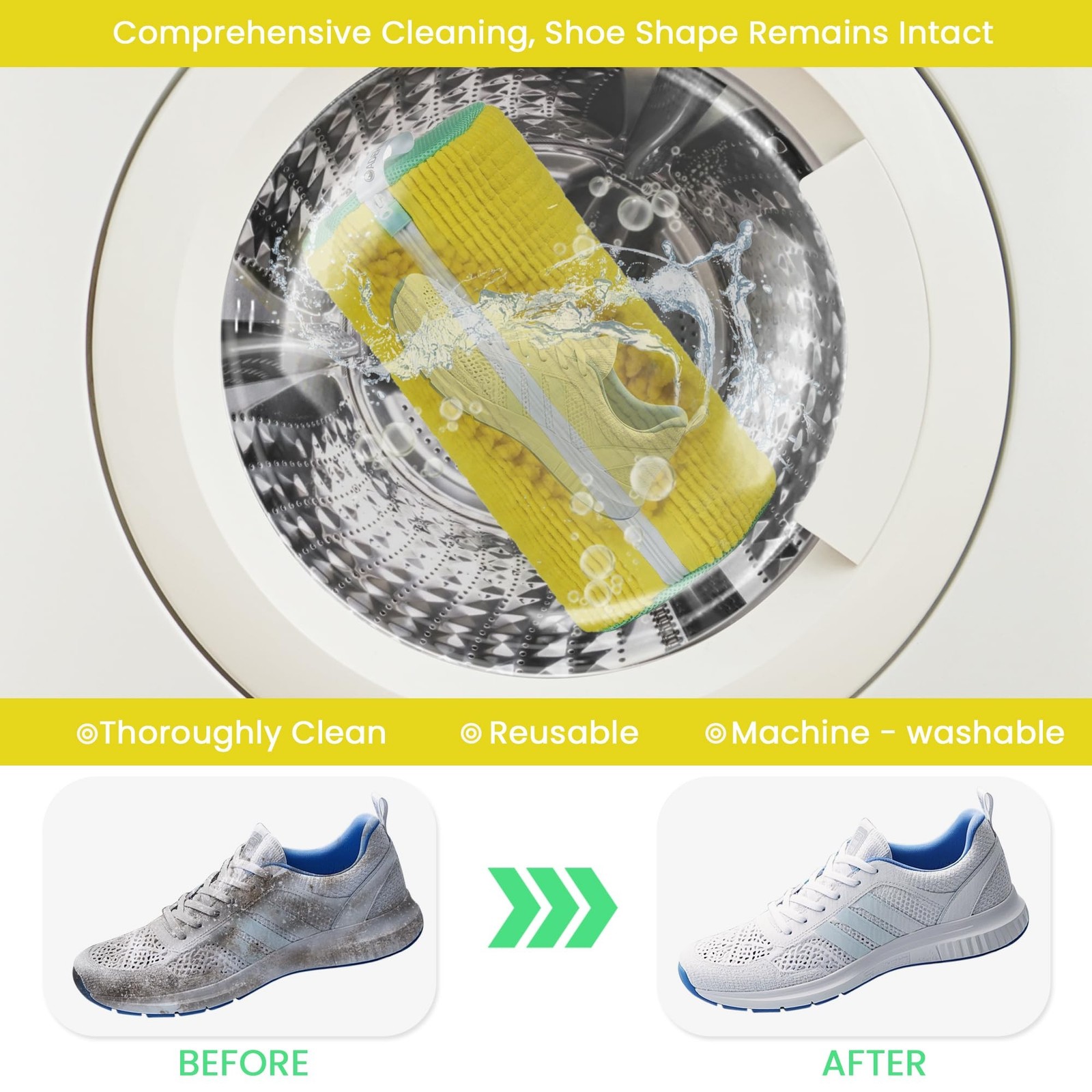 1pc Shoe Washing Machine Bag, Sneaker Laundry Bag for Washing Machine, Extra ...
