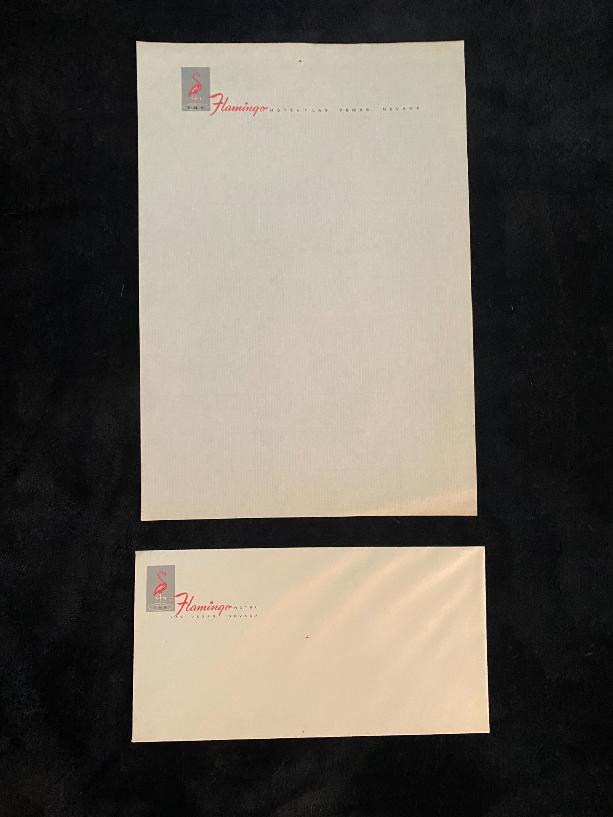 The Flamingo Hilton Hotel Sheet of Stationery and Envelope Las Vegas Nevada