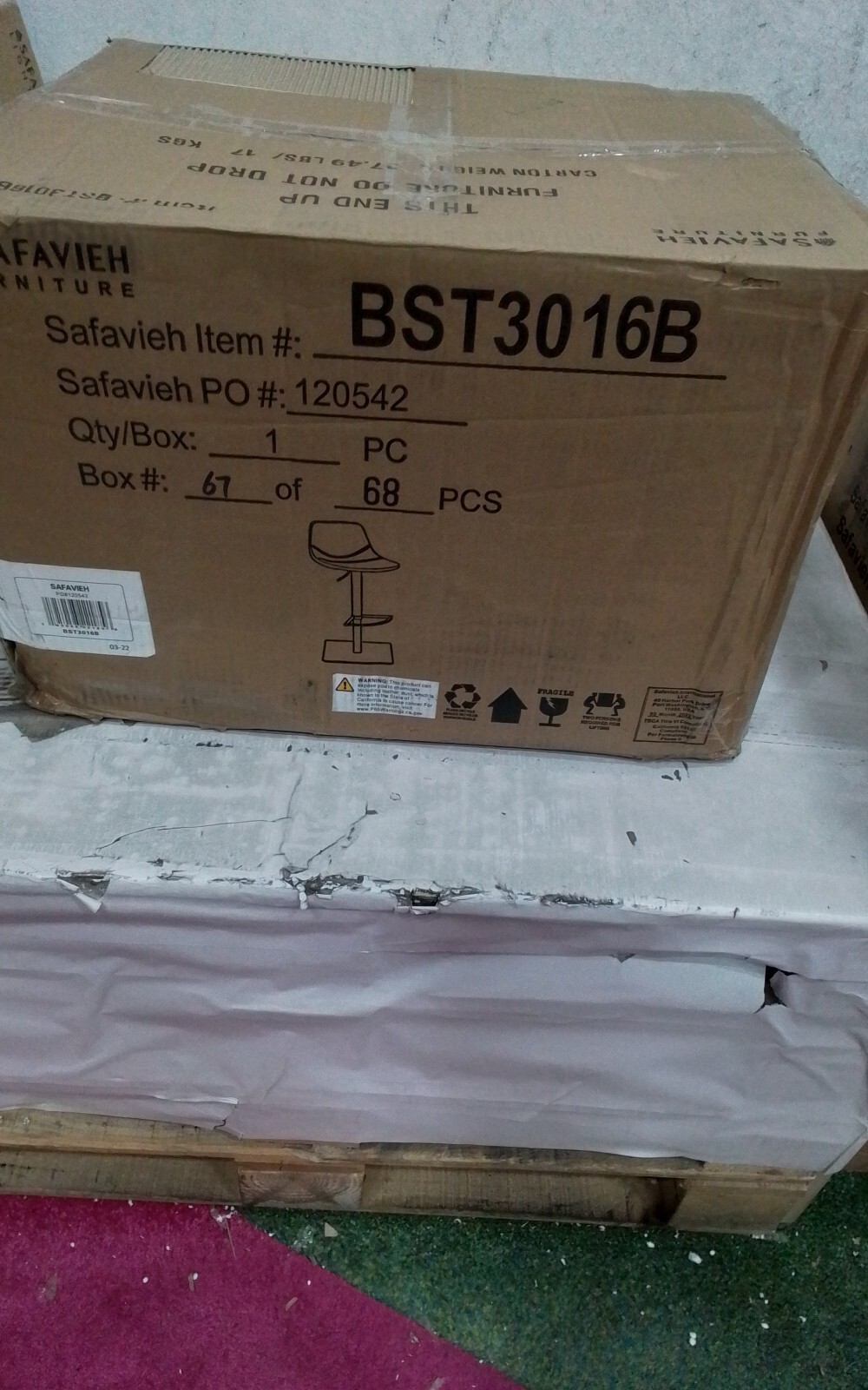 Safavieh KYNLEE GAS LIFT BAR STOOL, Reduced Price 2172735485 BST3016B