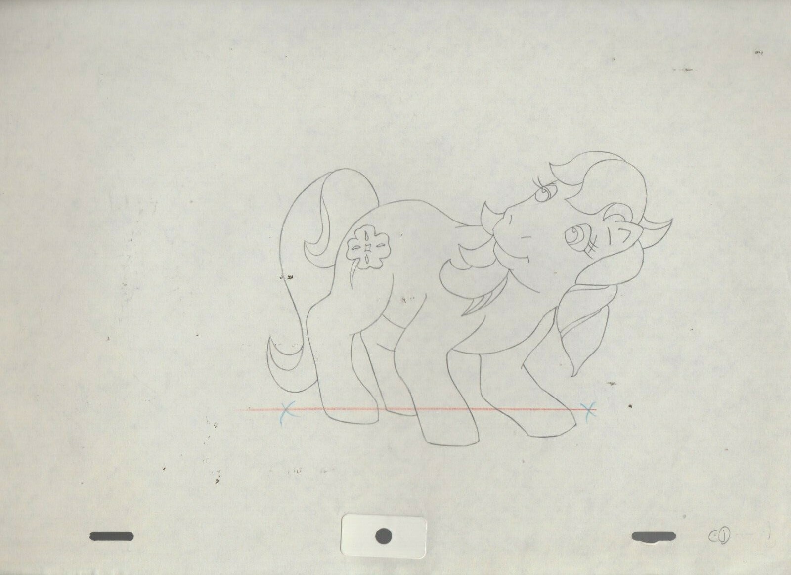 MY LITTLE PONY Cartoon Animation 12.5x10.5" Pencil Drawing C-1 Clover Emblem