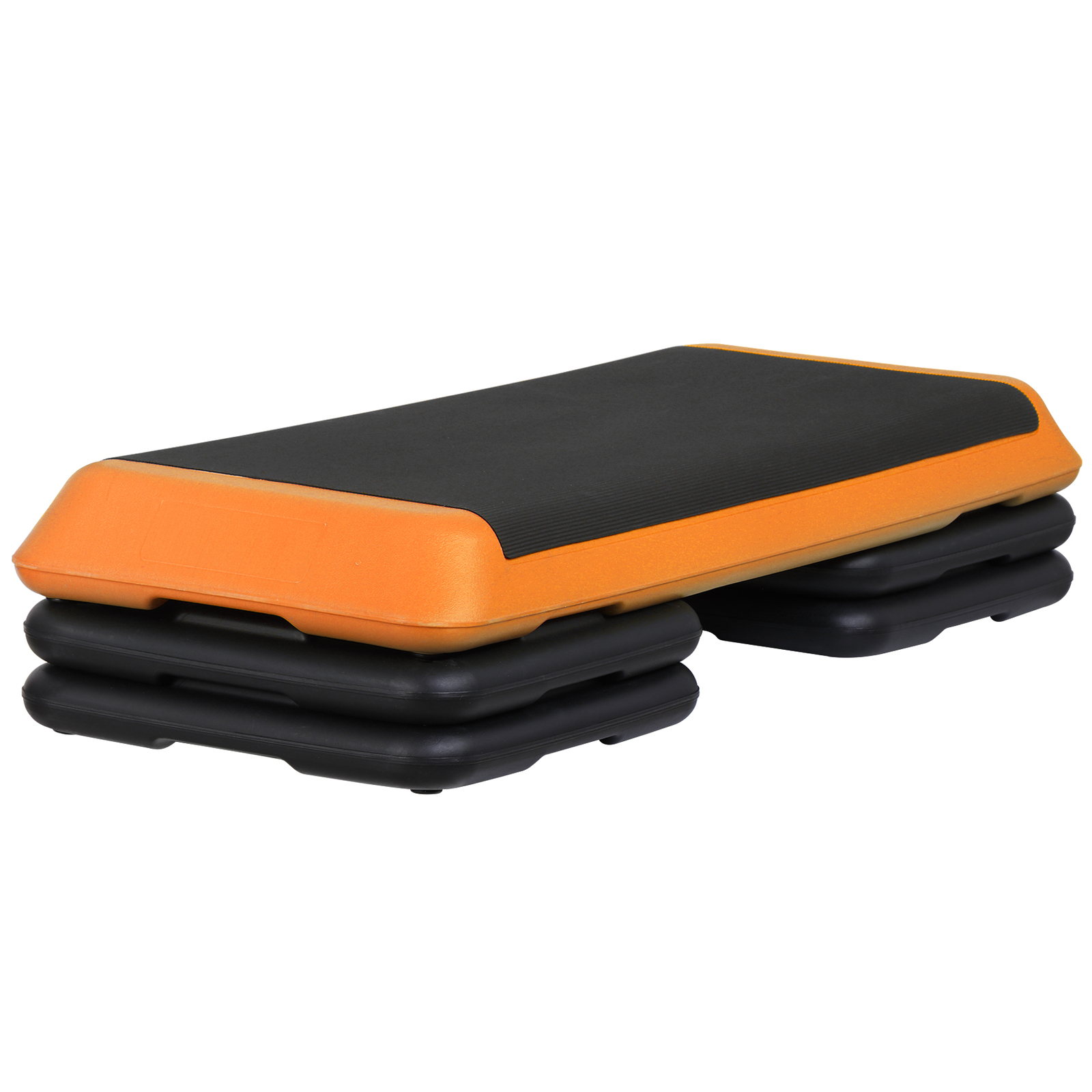 43'' Aerobic Step Platform Exercise Adjustable Workout Stepper w/4 Riser Yellow
