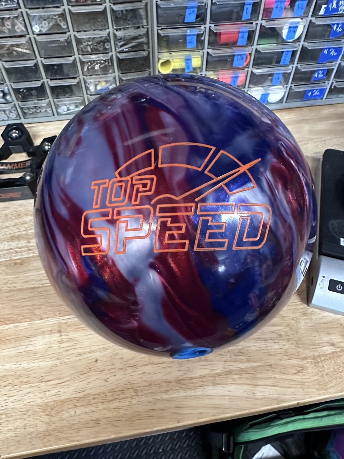 USED - Bowling Ball - 15lb Columbia "TOP SPEED" - DRILLED WEIGHT 14lb 13oz