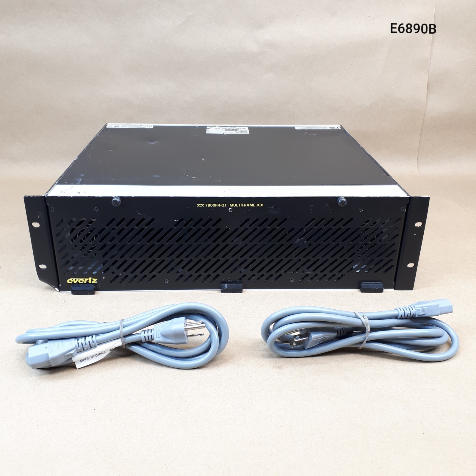 Evertz 7800FR-QT Quiet Mountable Multiframe Chassis 2 PSU, VGA W/10 Cards E6890B