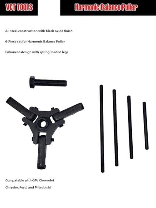 Harmonic Balancer Damper Pulley Puller Remover Kit - Extractor Kit