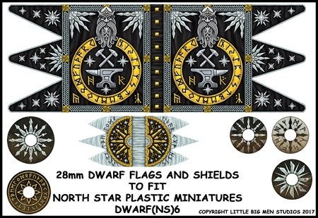 Oathmark: Dwarf Flag and Shields 2 by North Star