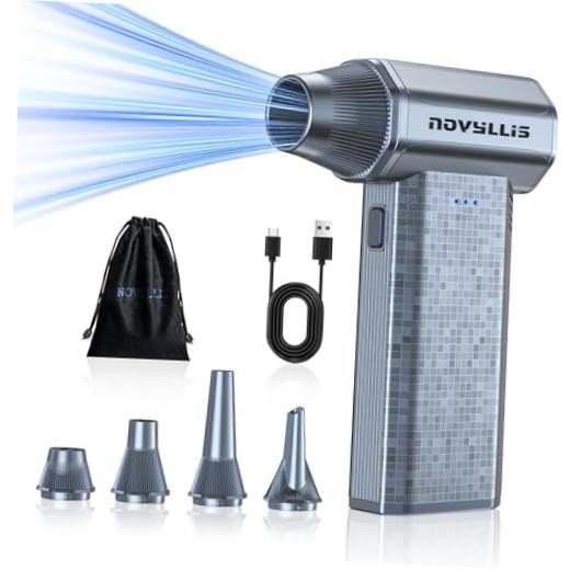 Cordless Compressed Air Duster, 150000RPM Super Power Electric Air Duster, 3