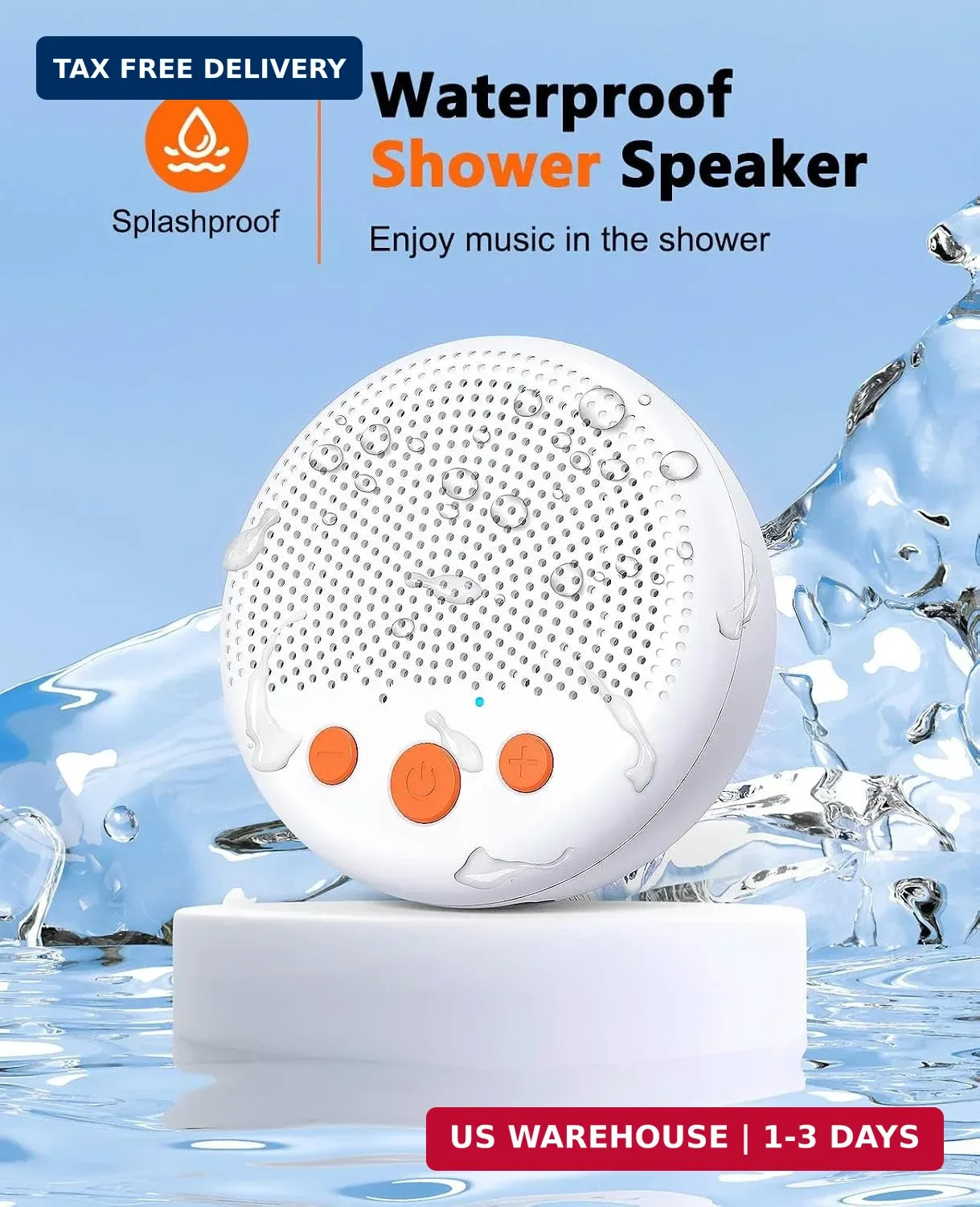LENRUE Shower Speaker, Bluetooth Waterproof Speaker Wireless, Portable Speakers