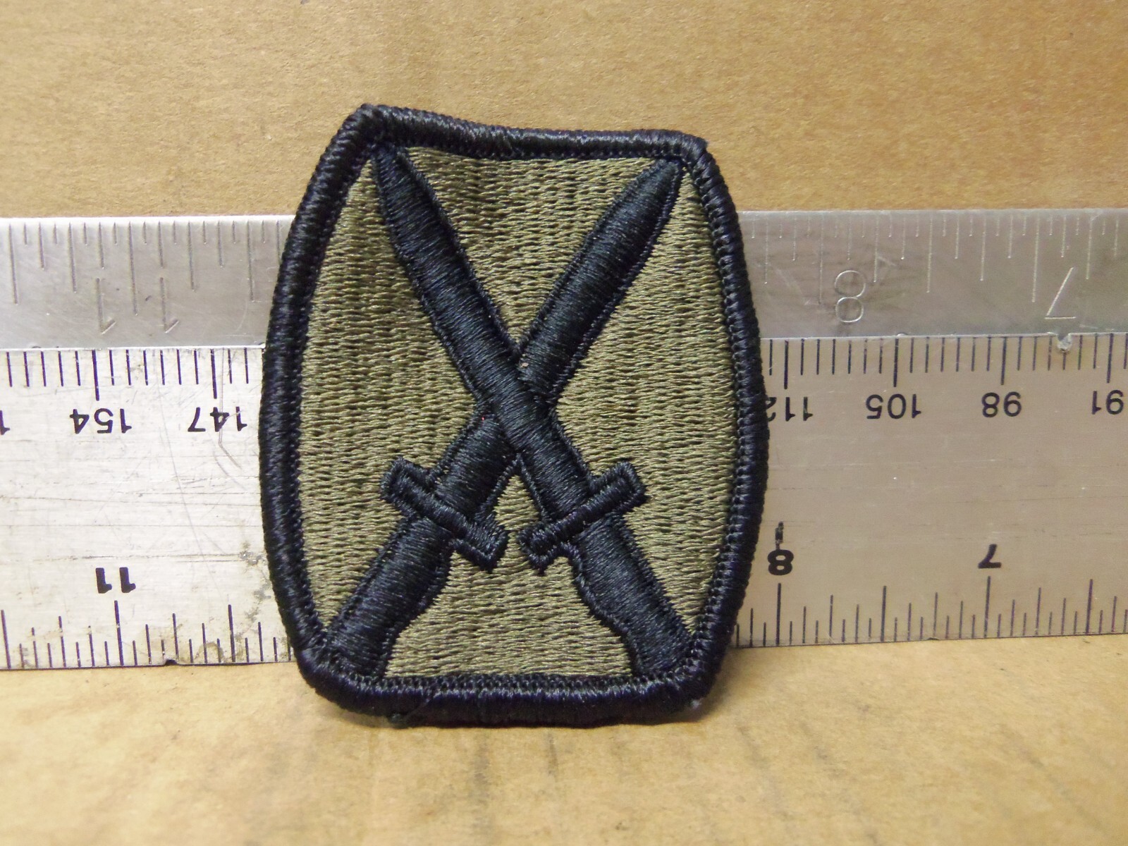 US Army – 10th Infantry Division – Subdued Embroidered Patch (NOS)