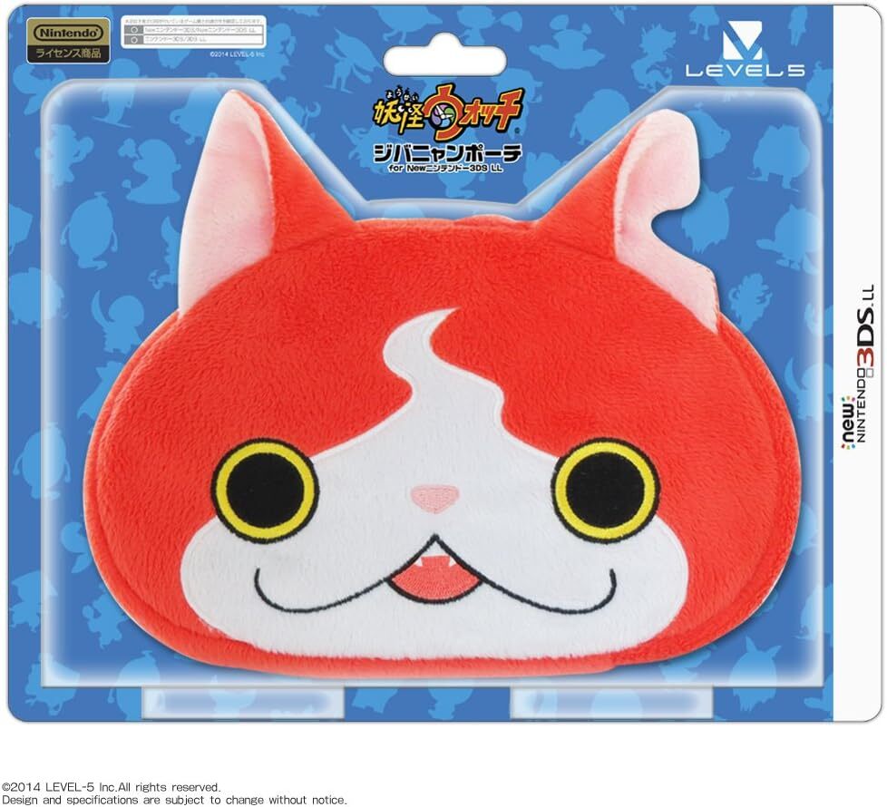New Level Five Yokai Watch Jibanyan Pouch for Nintendo 3DSLL from Japan