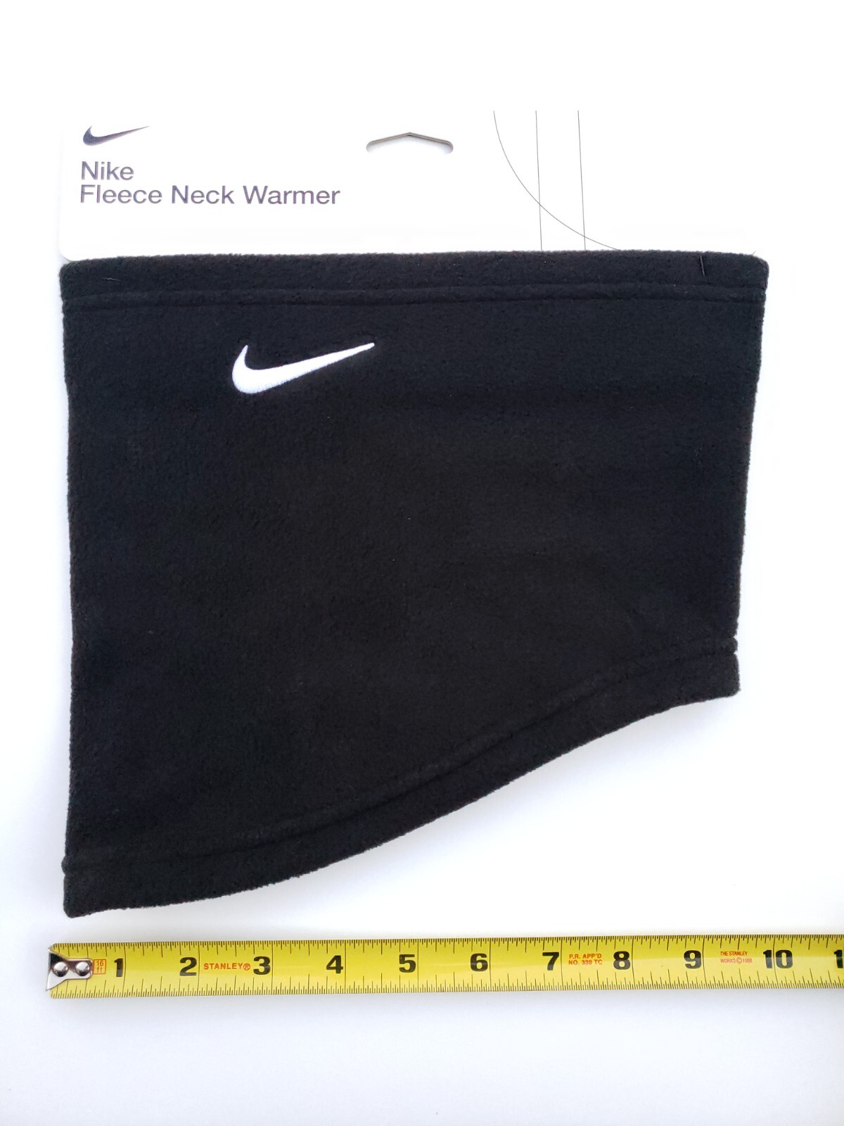 NIKE Fleece Neck Warmer Black White Run Running Face Mask Scarf Gaiter