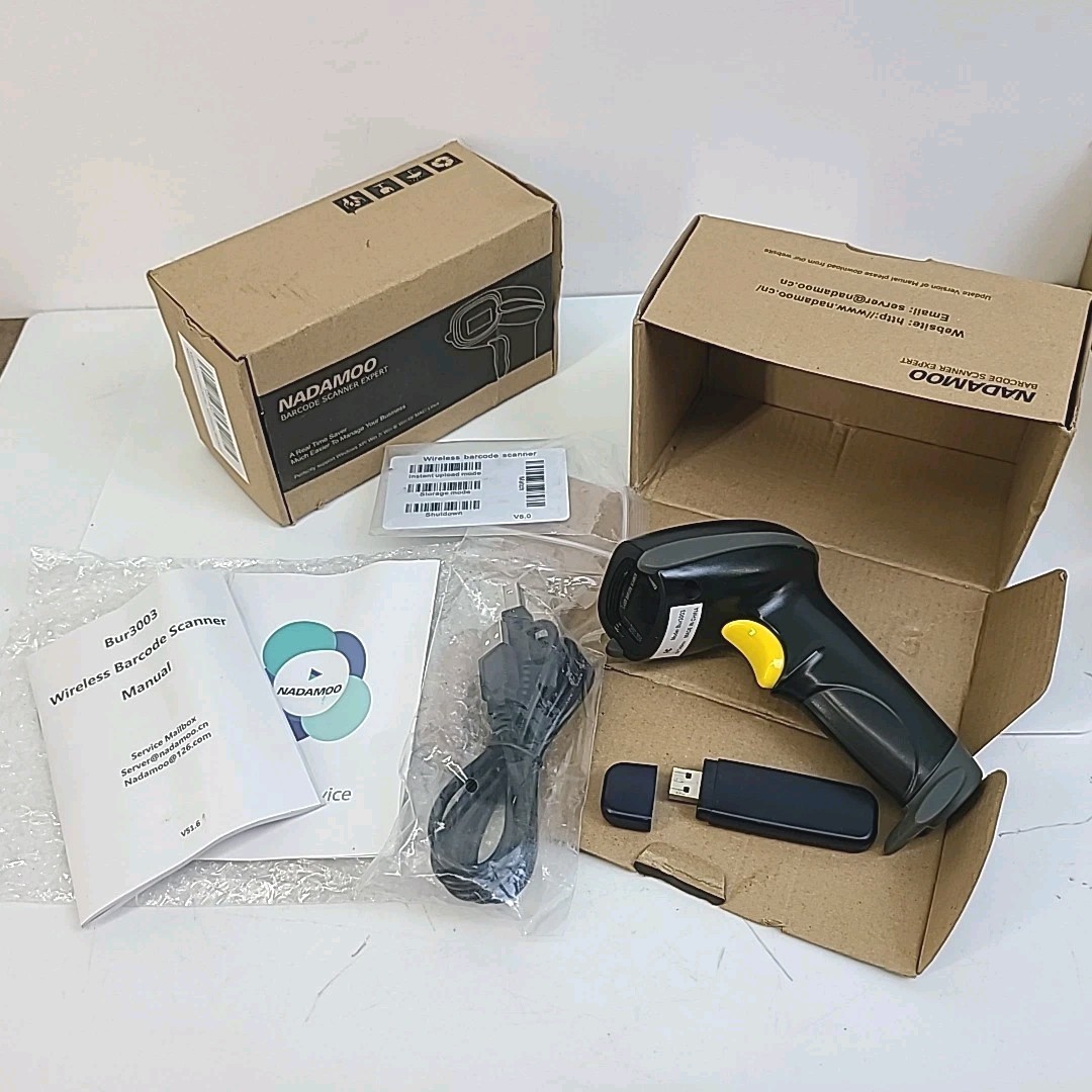 Nadamoo Wireless Barcode Scanner BUR3003 NIB PACK OF 2