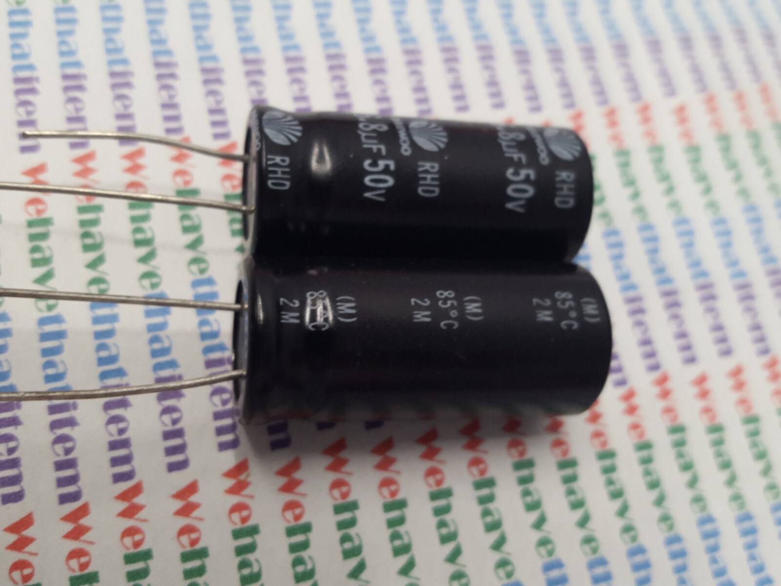 6.8uf 50 volt / ELECTROLYTIC CAPACITOR / 2 PIECES (qzty)