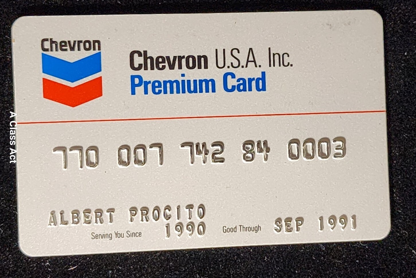 1991 Chevron Premium credit card. cc475