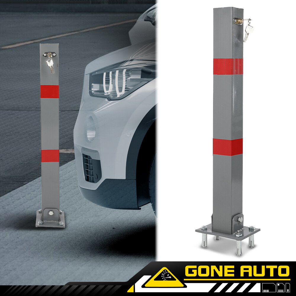 Folding Parking Barrier Lockable Car Bollard Driveway Car Safety Security Post