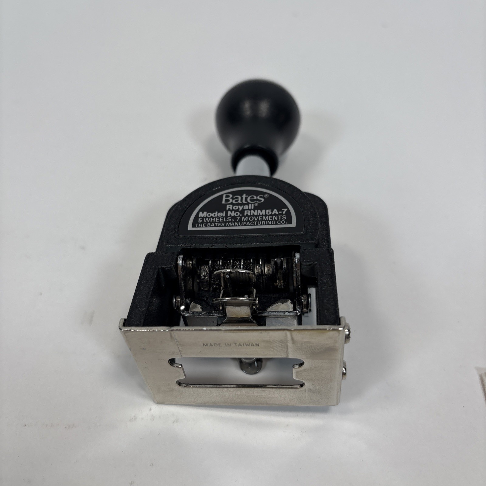Bates Royall RNM5A-7 Automatic Numbering Machine Ink Stamp Complete In Box