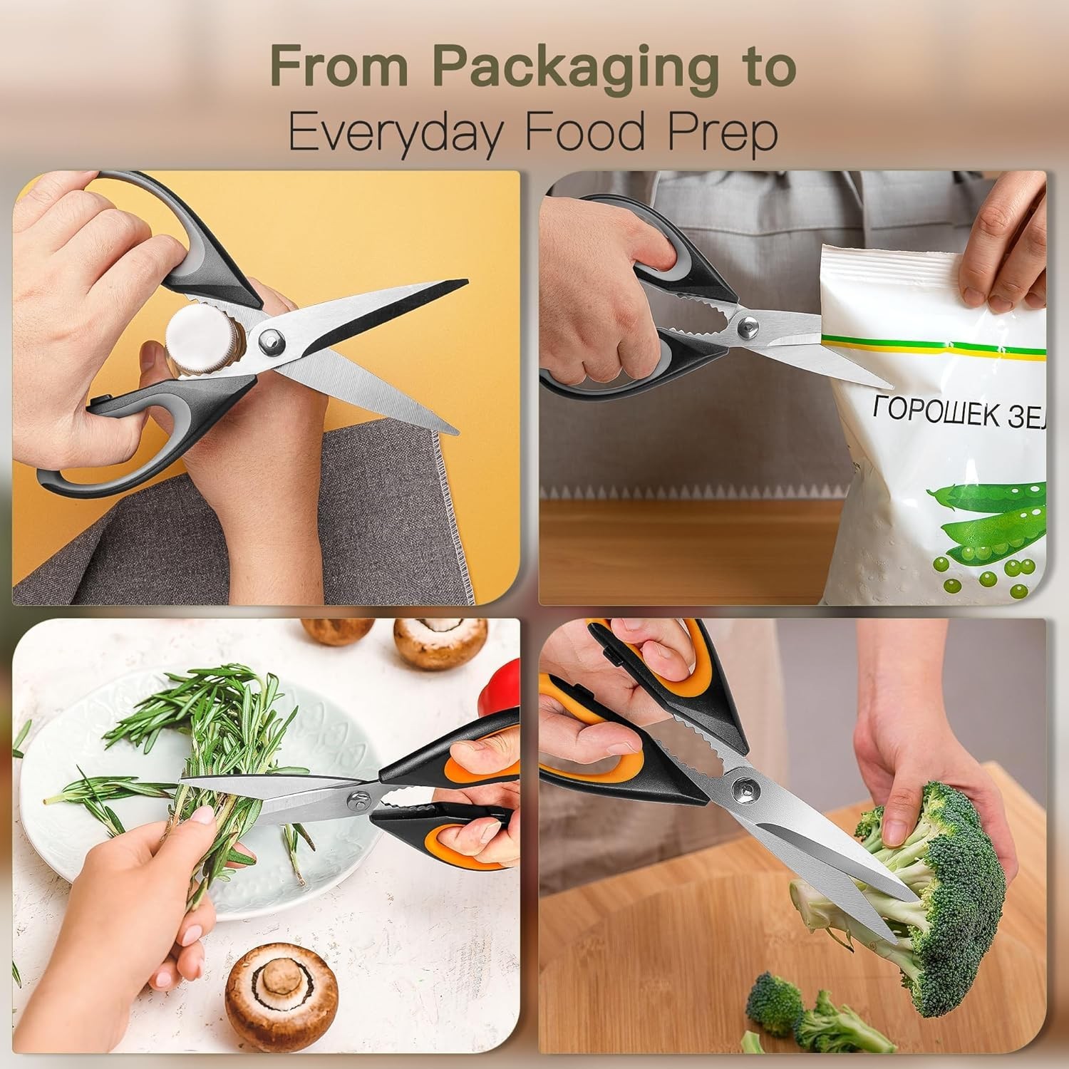 Kitchen Scissors All Purpose Heavy Duty,3 Pack Kitchen Shears Set,Stainless S...