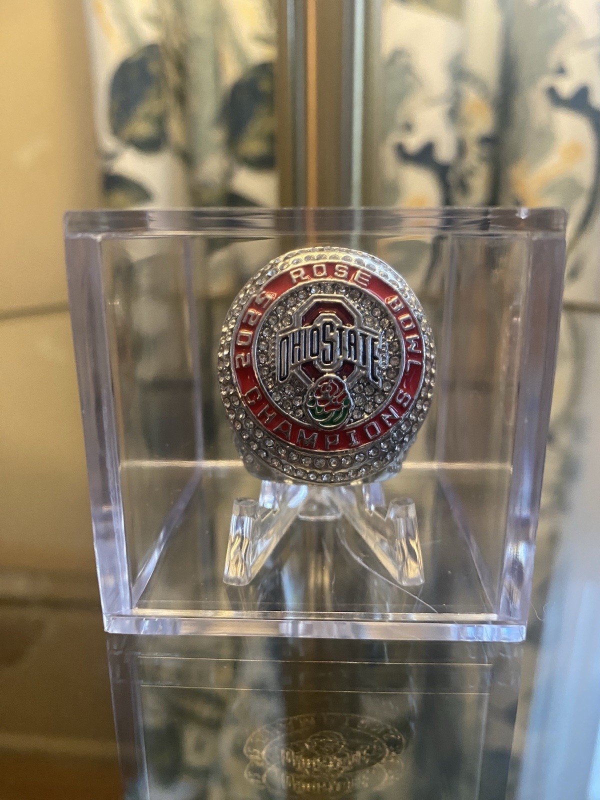 Ohio State Buckeyes 2025 Rose Bowl Championship Ring with Collector Cube