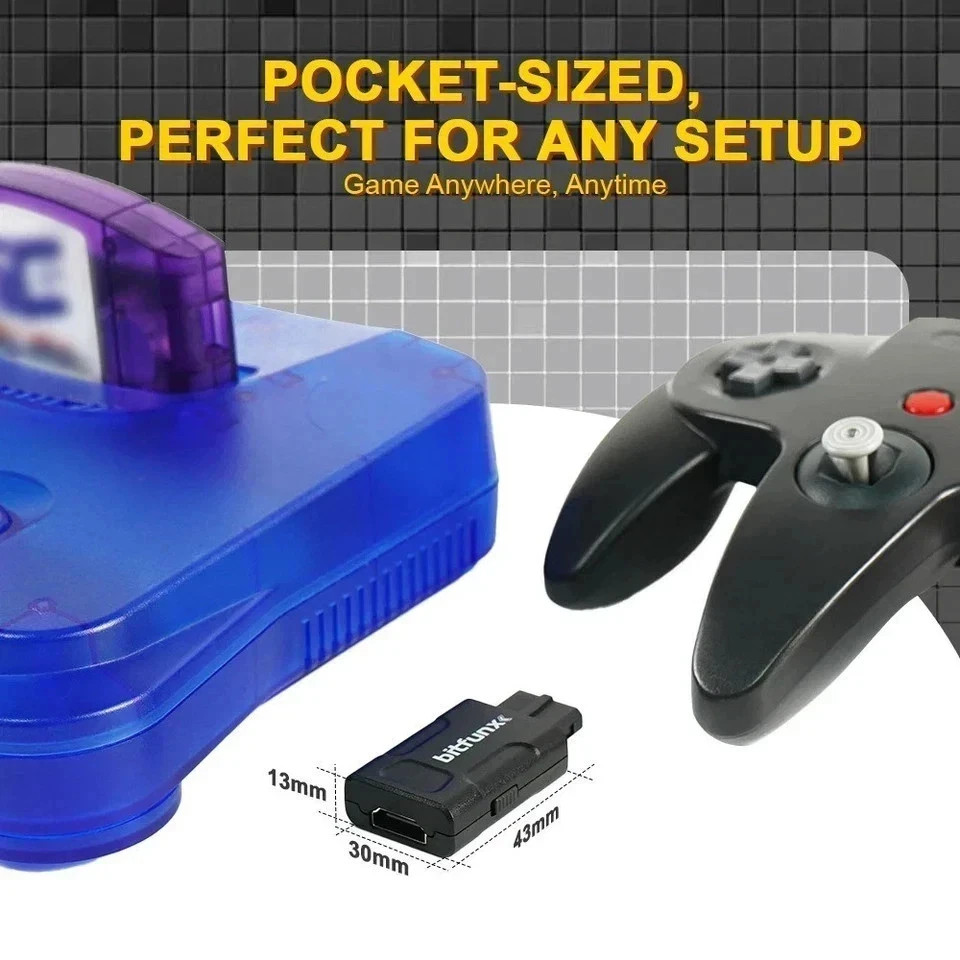Bitfunx N64 HDMI Adapter 720P 1080P HD Converter Upscale N64 SNES SFC GameCube