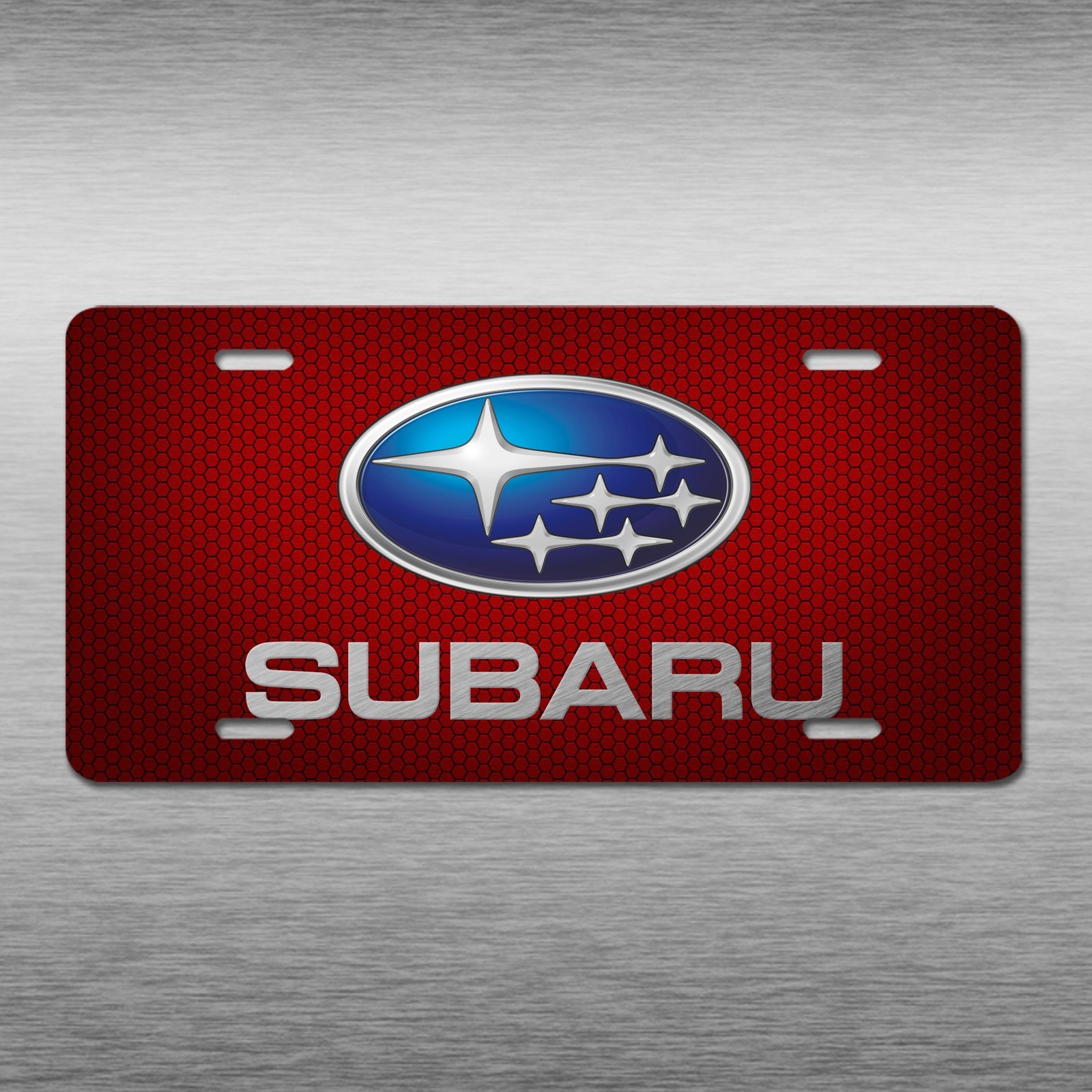 Subaru Inspired Art Novelty License Plate Red WRX Legacy Outback Truck Car Tag