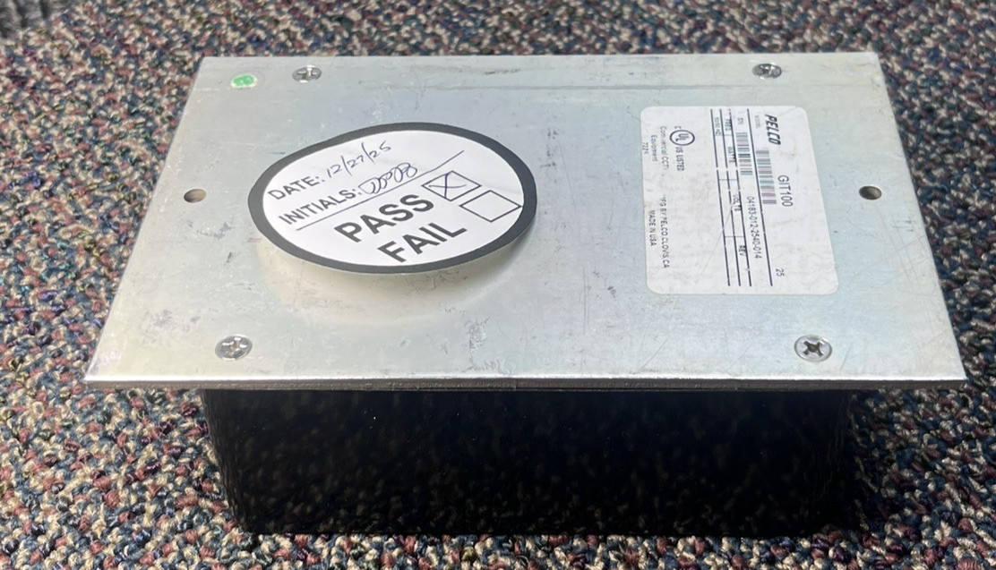 (1) PELCO GROUND ISOLATION TRANSFORMER, GIT100. TESTED. GUC.