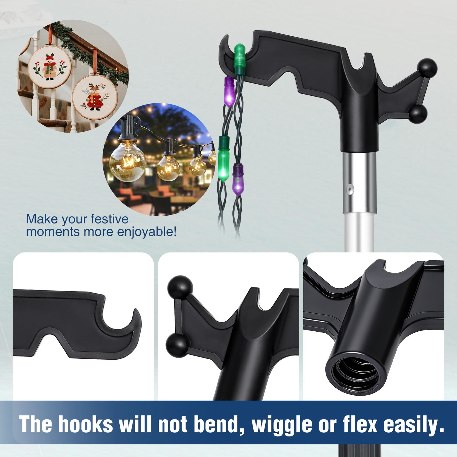 Lineslife Boat Hooks For Docking4-8Ft Telescoping Pole Utility Hook Christmas