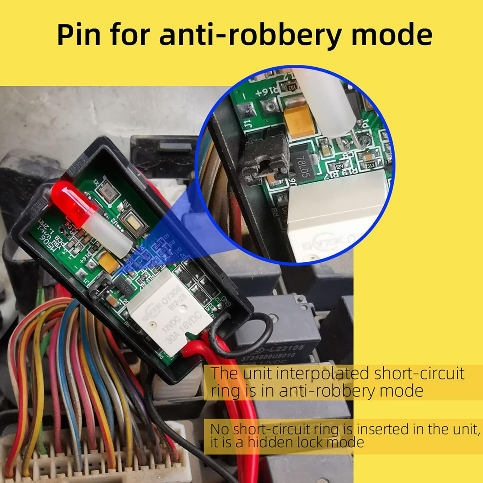 Car Immobilizer AntiTheft Alarm System, M506 Wireless Engine Lock, Auto AntiR...