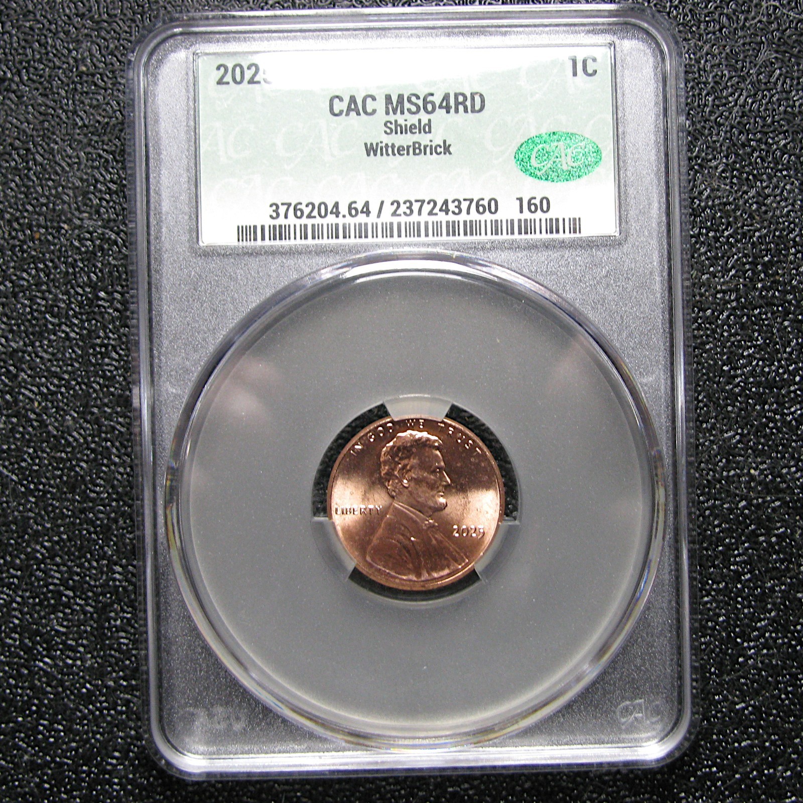 2025 WitterBrick Lincoln Cent MS-64 Red ---- #740C