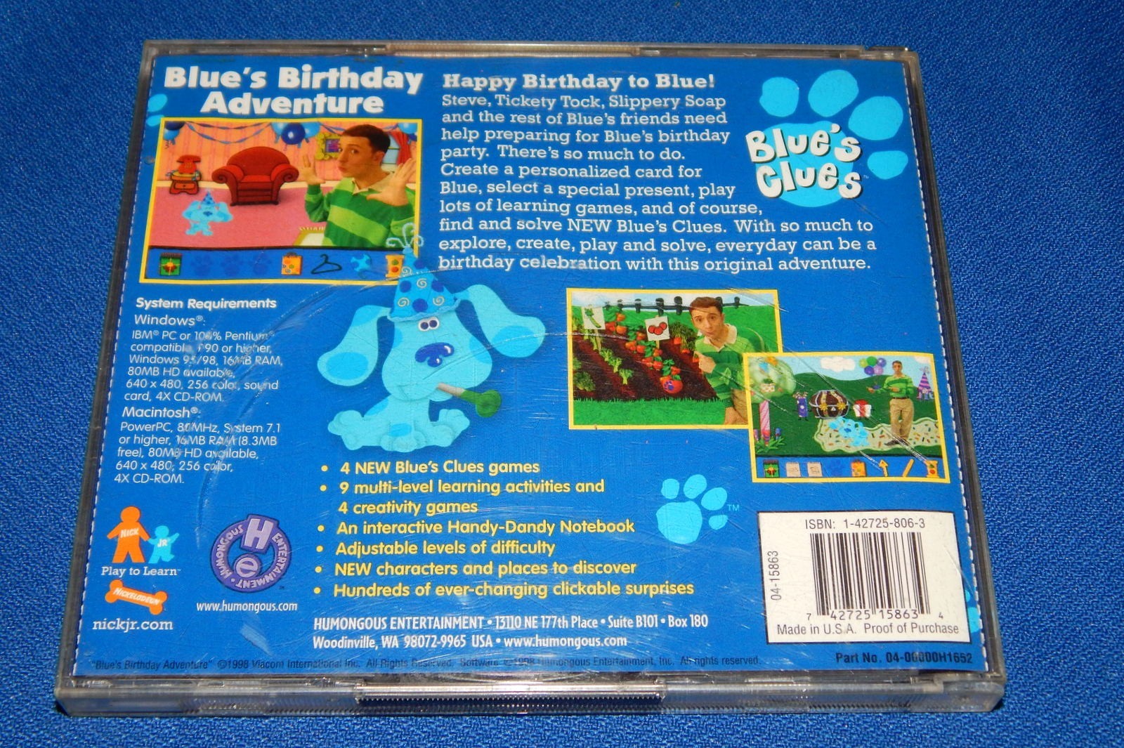 Blue's Clues Birthday: A Learning Adventure 2-Disc Windows/ Mac CD-ROM