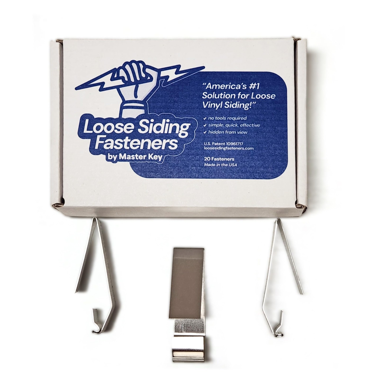 LOOSE SIDING FASTENERS Help Secure Loose Vinyl siding Pack of 20, Matalic